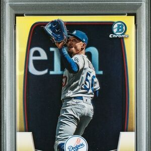 2023 Bowman Chrome Mookie Betts Yellow Refractor /75 PSA 9 MINT – Dodgers